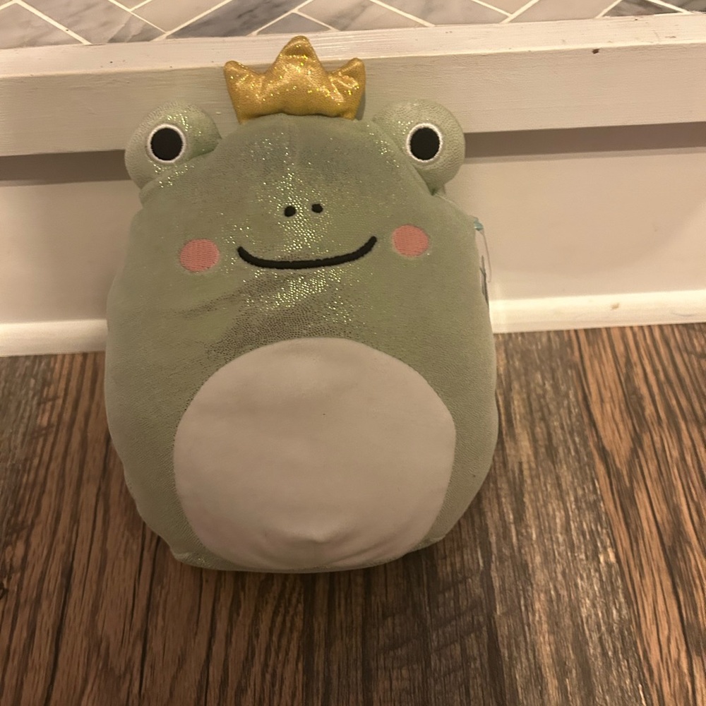 Squishmallows Green Frog with Gold Crown